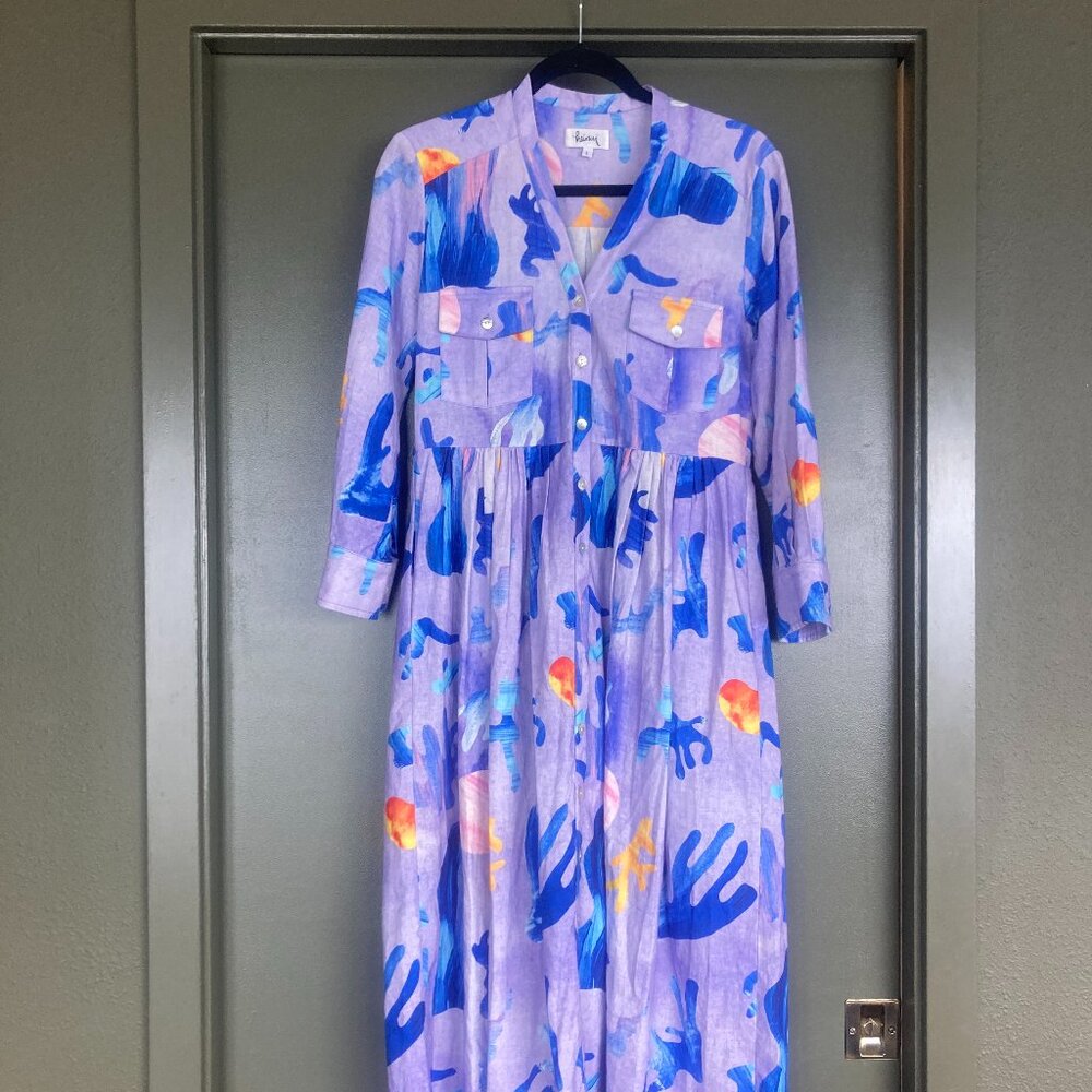 Rare Heinui Nico Dress in Violet Collage